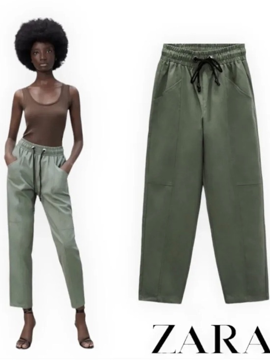 Zara Pants - Zara Women’s‎ Jogger Pants In Light Khaki Green Size XL NWOT